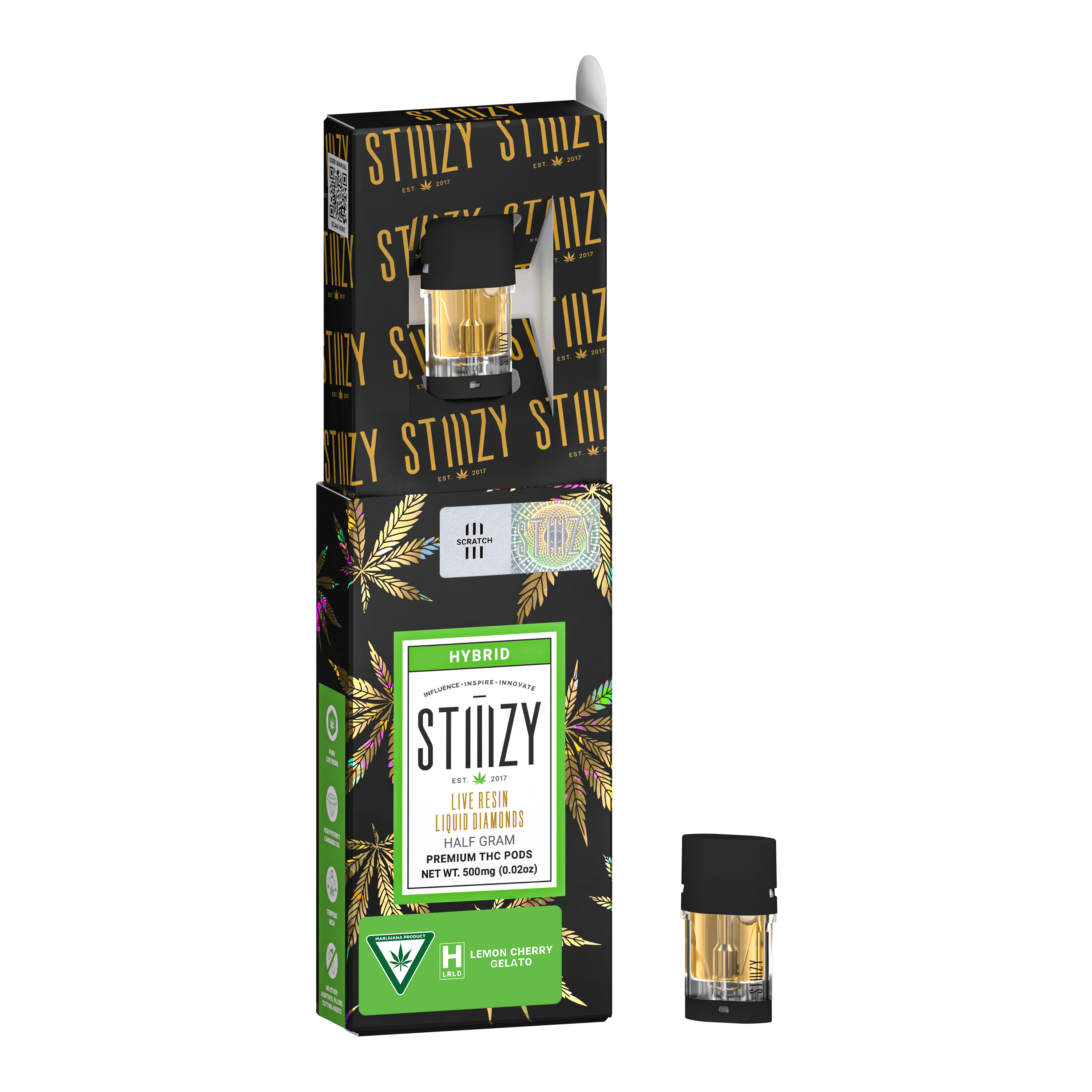 STIIIZY | LEMON CHERRY GELATO | LIVE RESIN LIQUID DIAMONDS POD