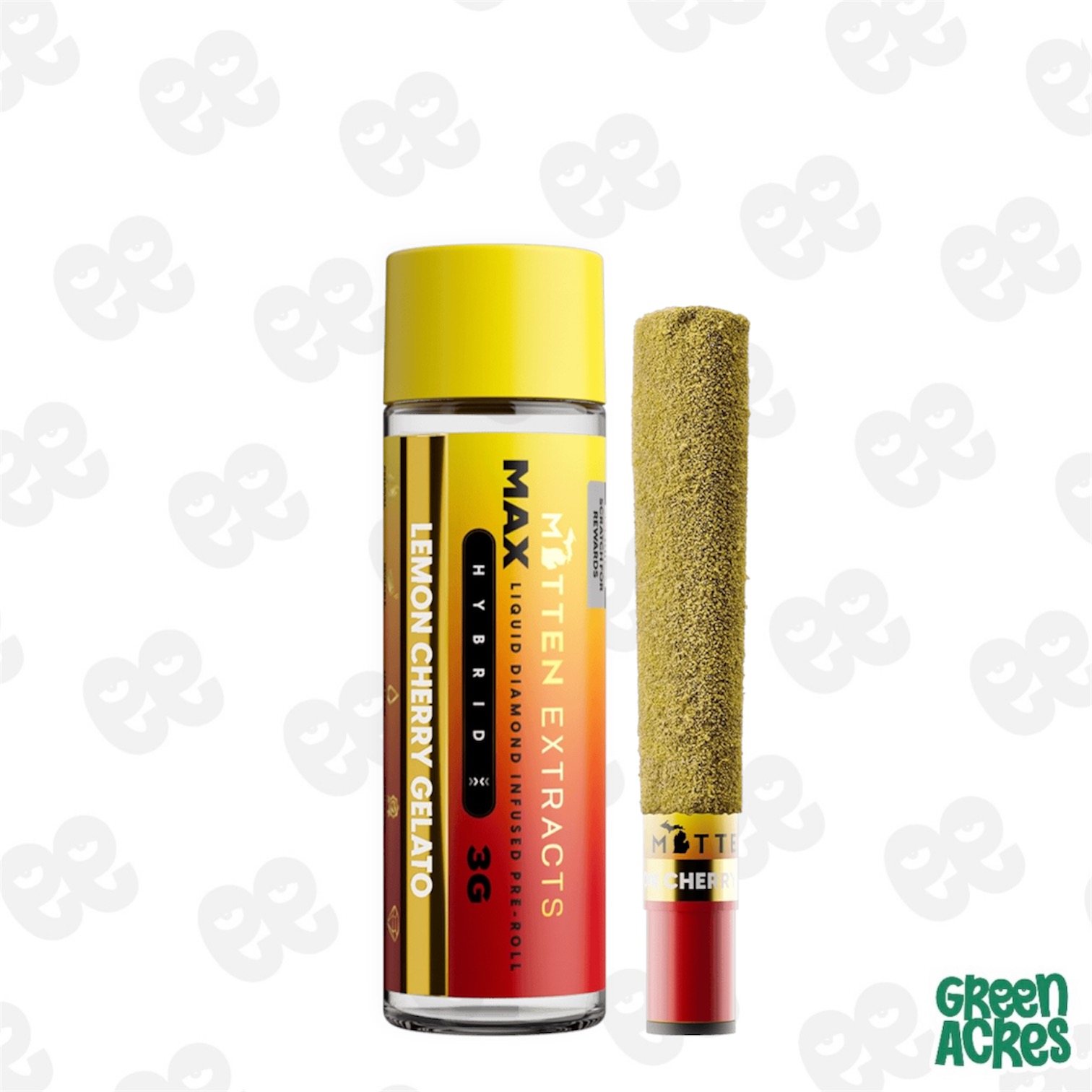 Mitten Extracts: Lemon Cherry Gelato 3G MAXX Diamond Infused Preroll