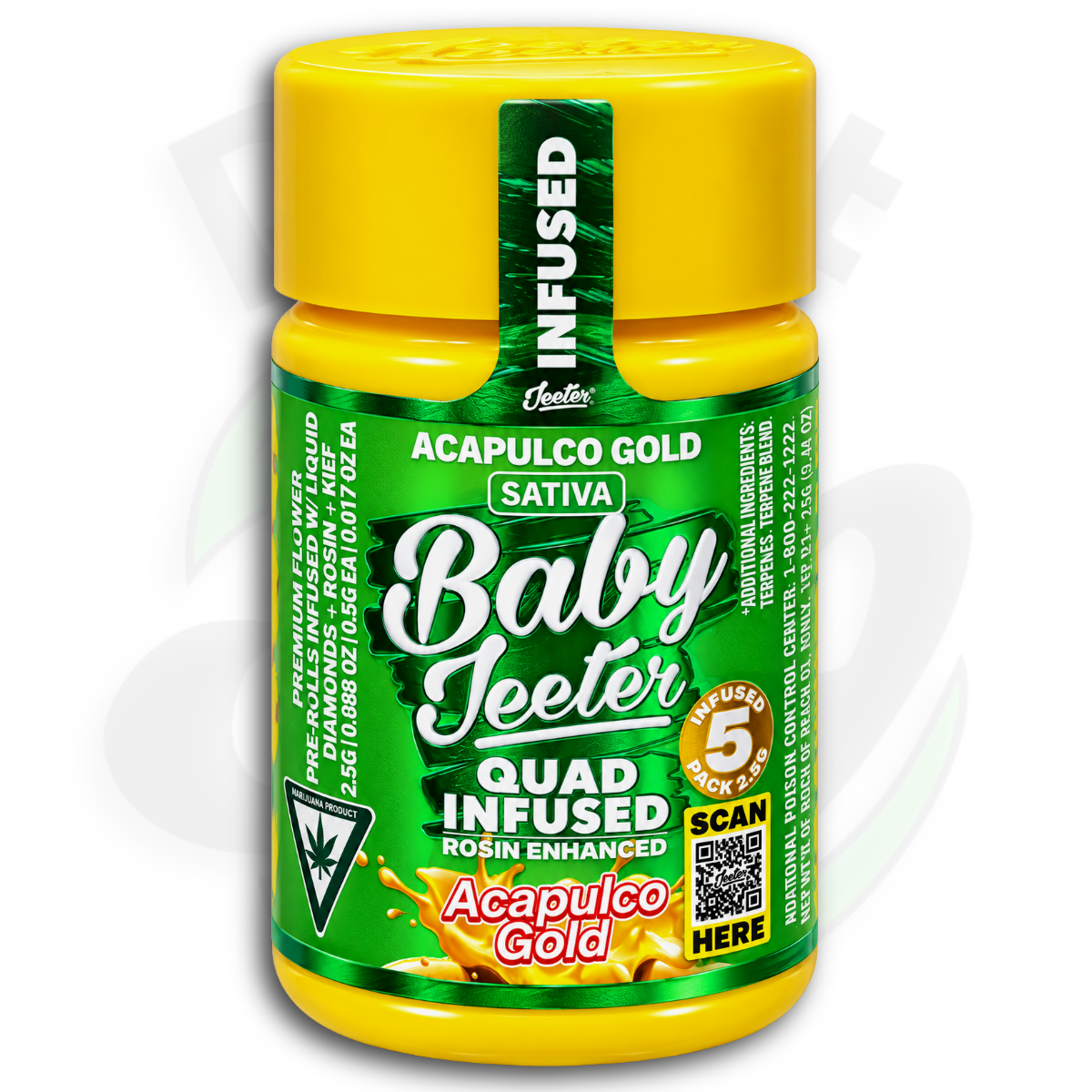 Baby Jeeters | Acapulco Gold | 5 x .5g Pre-rolls