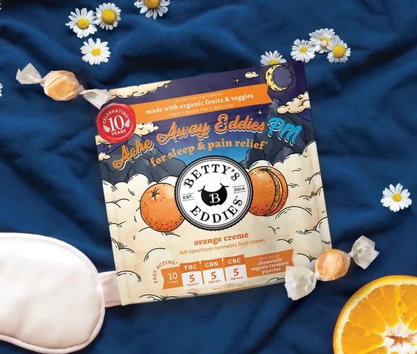 Orange Creme | Ache Away Eddies | 1:1:1  THC:CBN:CBC | Chews 10pk | 50mg