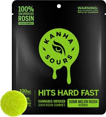 Sour Melon Rush Hash Rosin  | 100mg Gummie | Kanha
