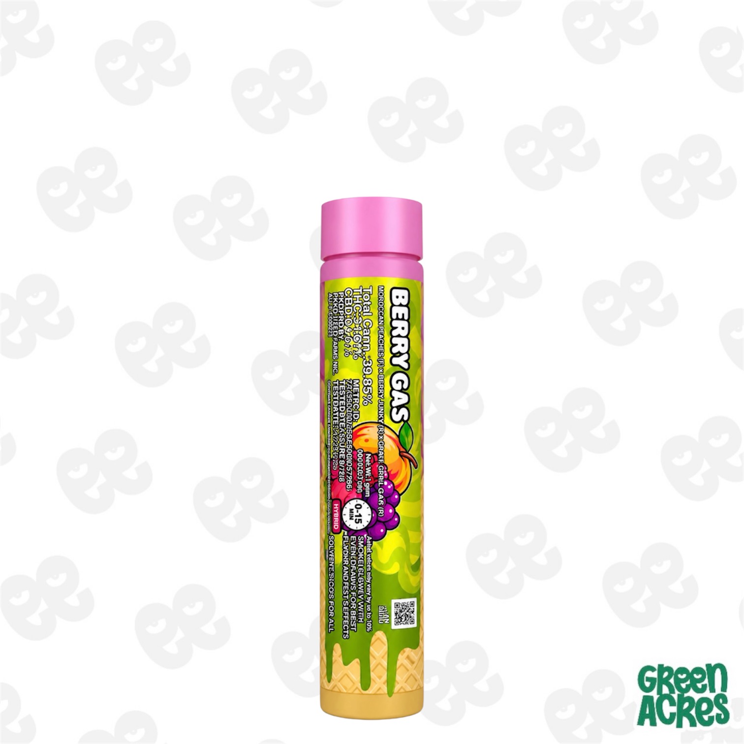 Ice Kream Hash Co: Berry Gas Solventless Rosin 1G Preroll