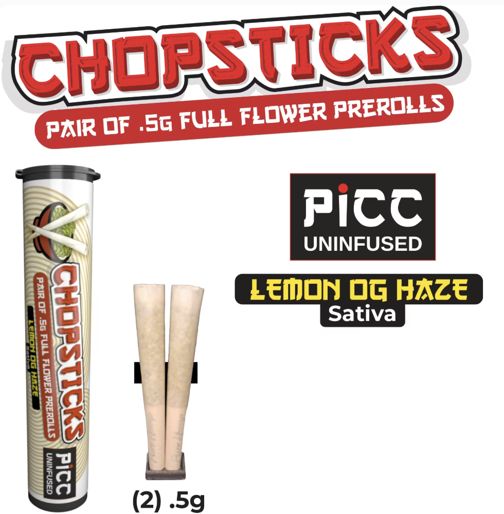 Lemon Tree | Chopsticks Pre-Rolls | 2pk | 1g