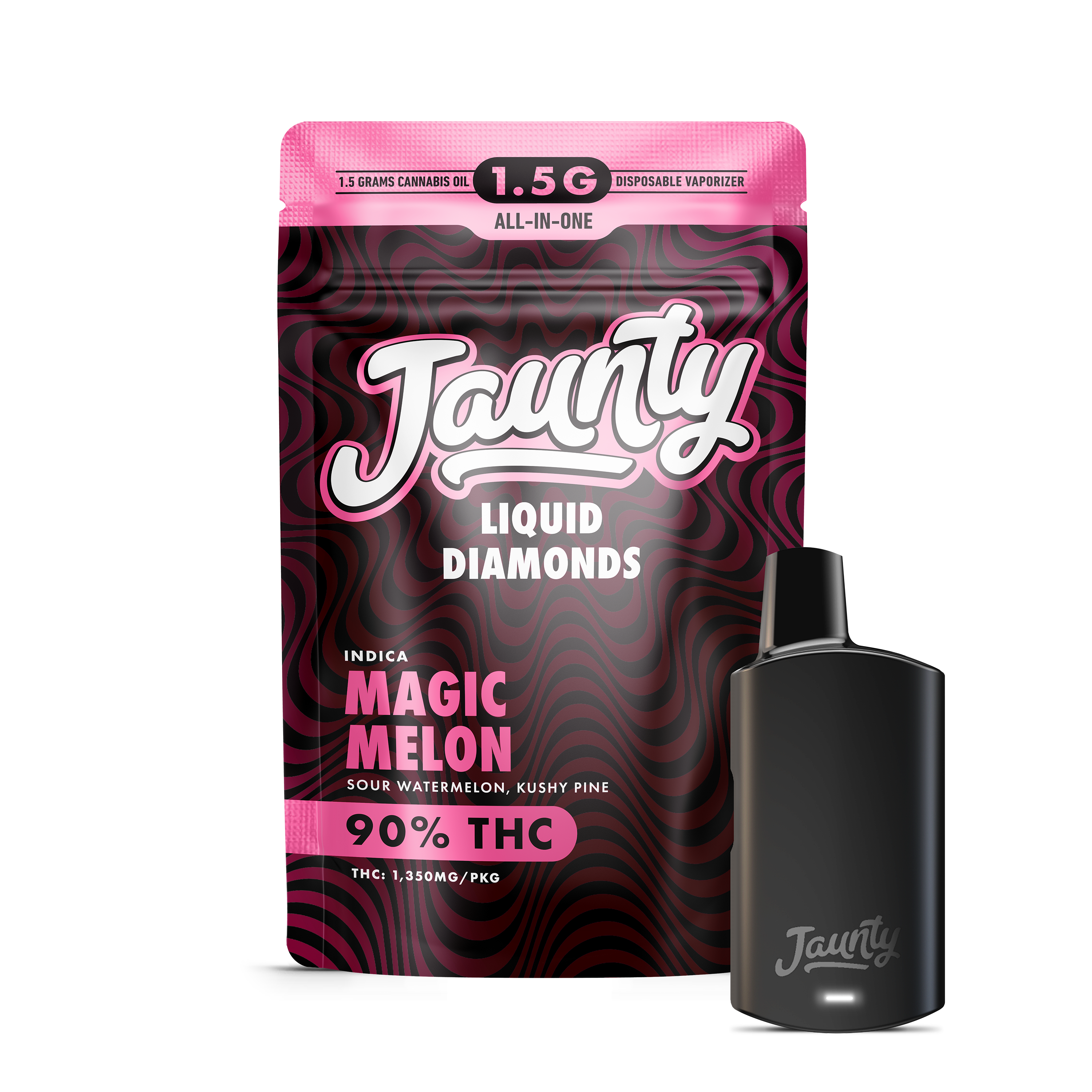 Jaunty | Magic Melon | Liquid Diamonds | Indica | AIO | 1.5g by Jaunty - vapes cannabis product