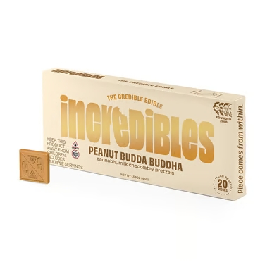 Incredibles Edibles Chocolates 10pk/100mg- Peanut Budda Buddha