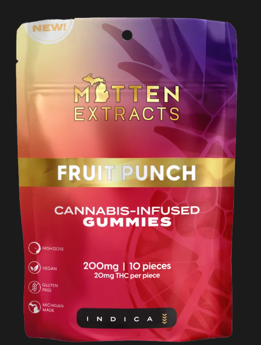 Mitten Extracts - Effect Gummies - 200mg - Fruit Punch - Indica