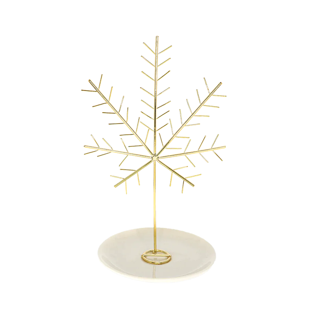 Cannabis Leaf Jewelry Tree | Gold