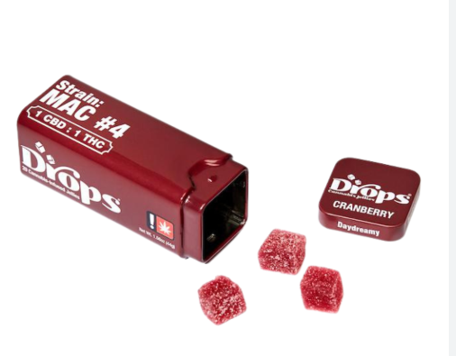 100mg 20pc 1:1 THC:CBC Cranberry - Jellies - Drops