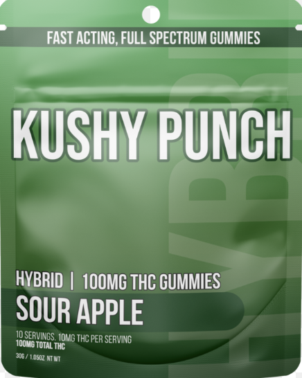 Kushy Punch - Gummies - Sour Apple (H) (100mg)