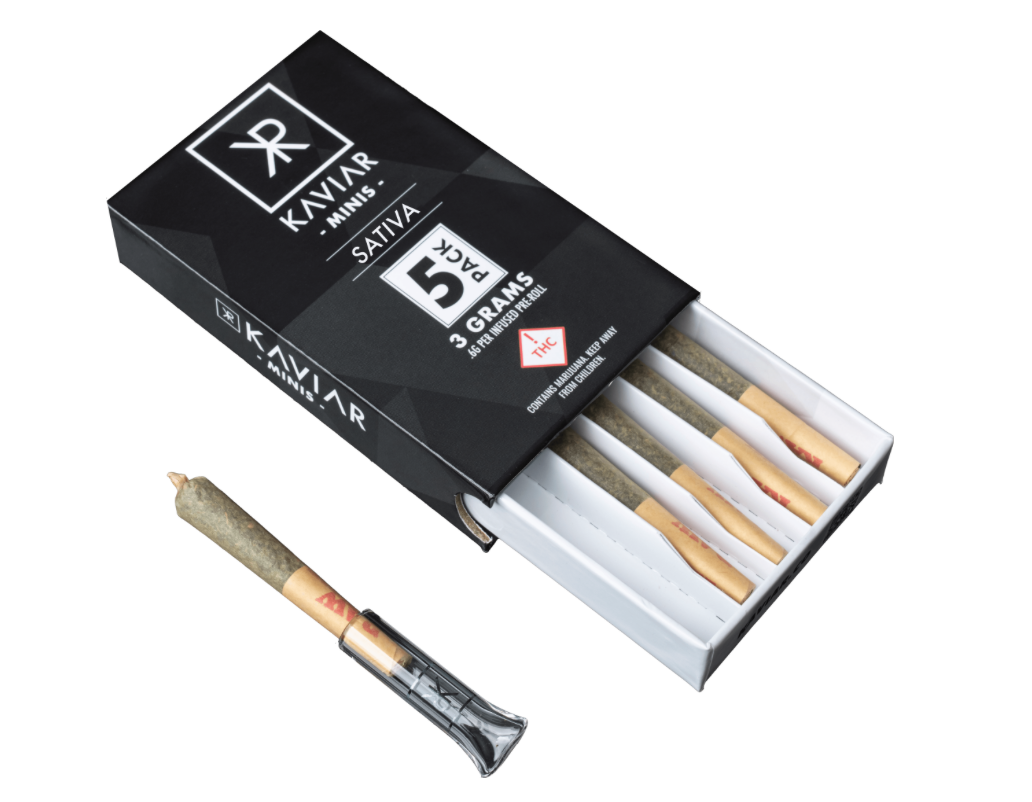 Kaviar Mini's Sativa 5pk Infused Prerolls