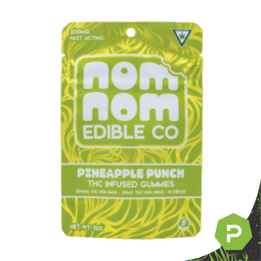 Nom Nom Edible Co | 200mg Gummies | Pineapple Punch