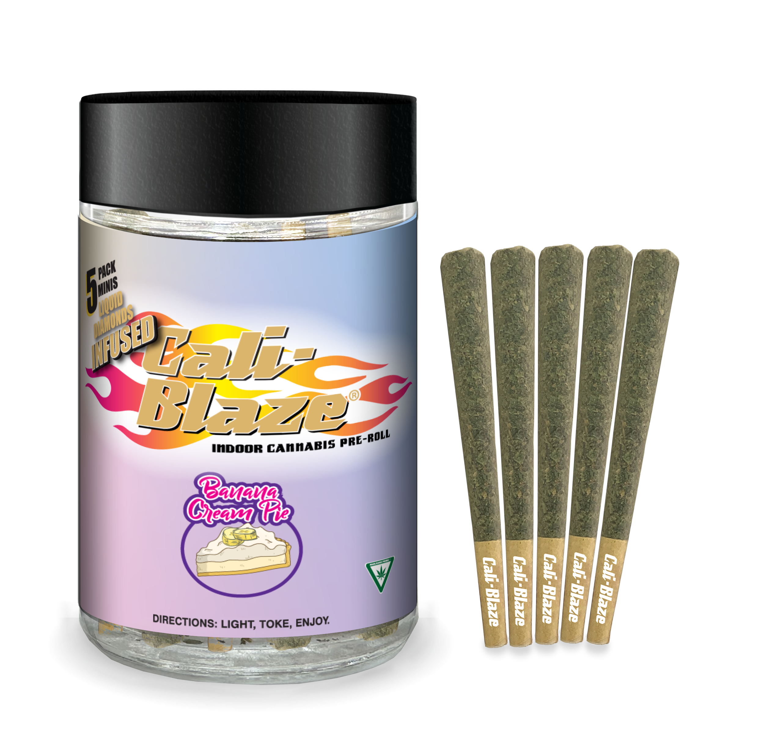 Cali Blaze | Banana Cream Pie | Infused Pre-Roll 5 Pack