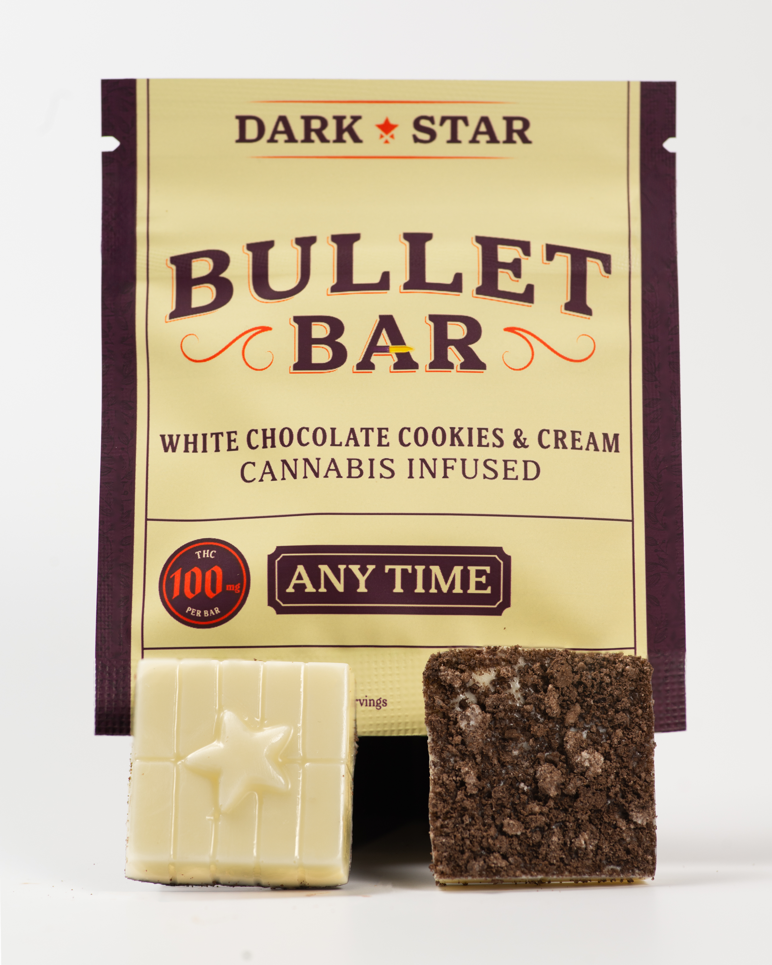 Bullet Bar | Anytime | 1pk White Chocolate Cookies & Cream - 100mg —.1g