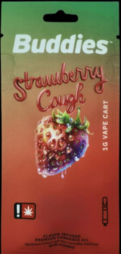 BUDDIES - VAPE DISTILLATE - 1G - STRAWBERRY COUGH