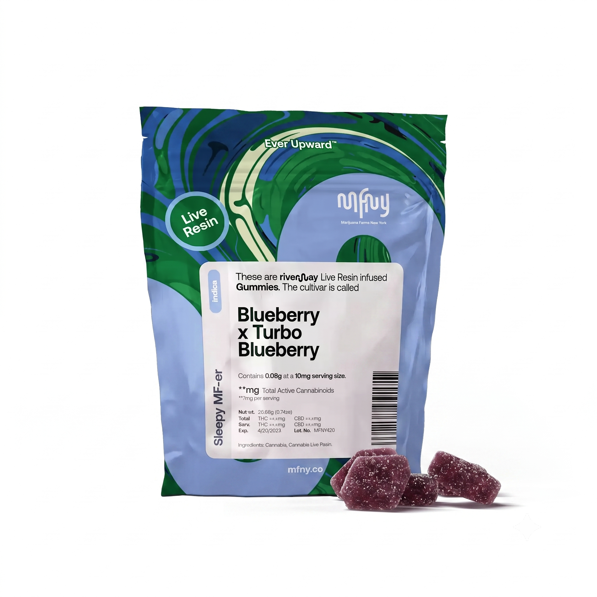 MFNY Blueberry x Turbo Blueberry Live Resin Gummies | 10 pk