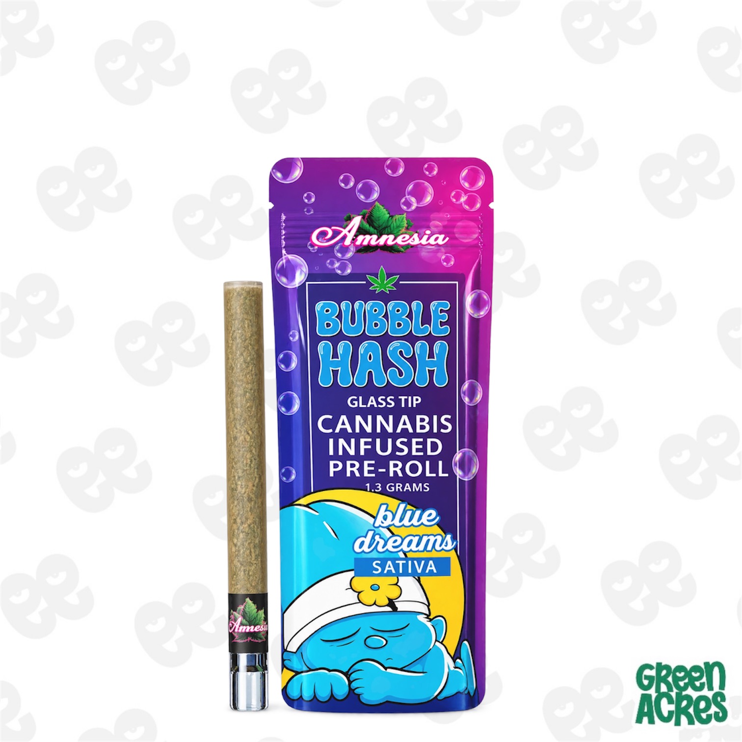 Amnesia: Blue Dream 1.3G Bubble Hash Preroll