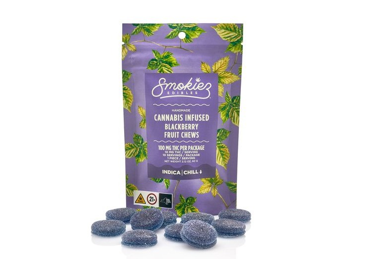 Blackberry Indica  100mg THC Fruit Chews