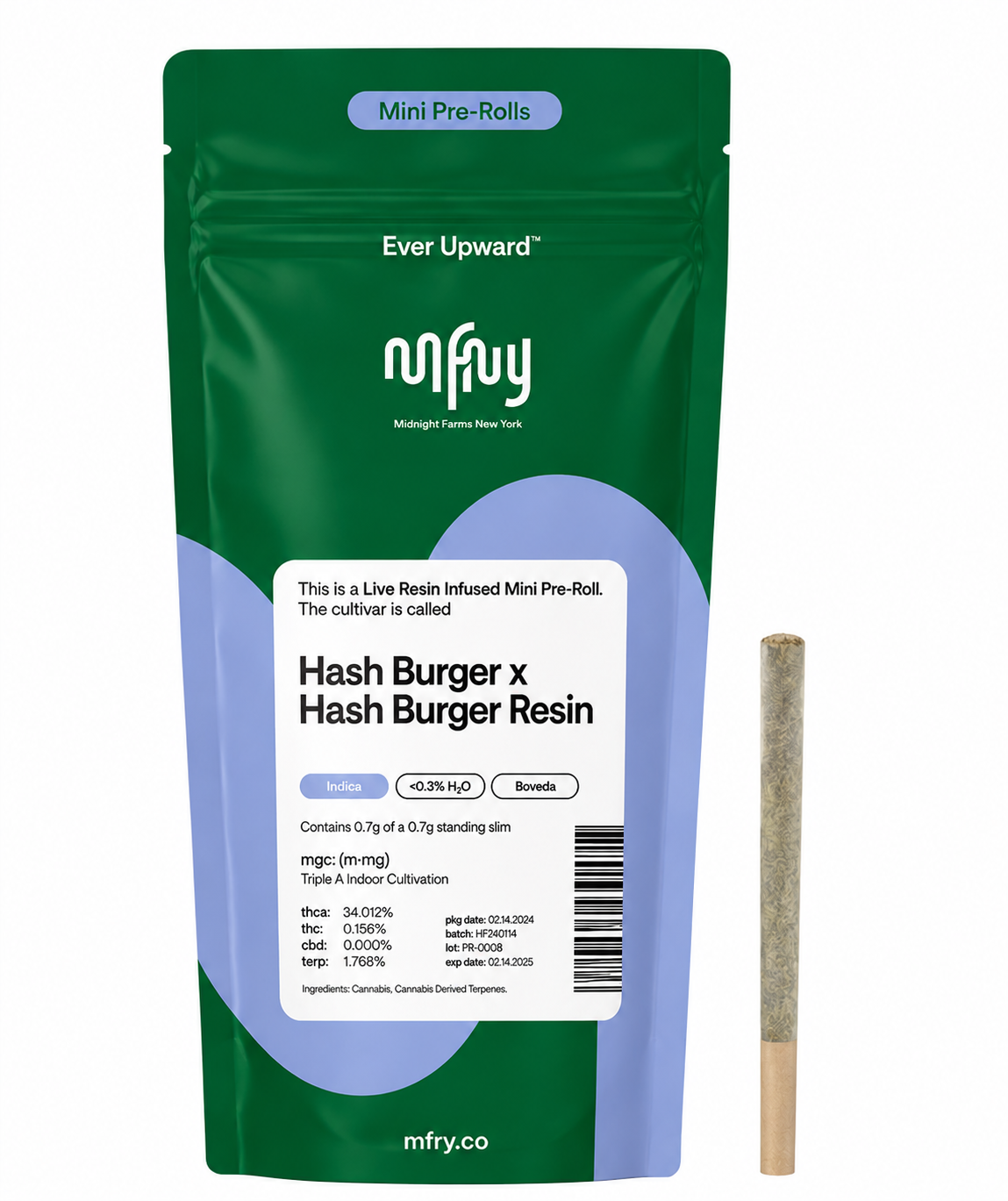 MFNY | Pre-roll | Hash Burger x Hash Burger | Live Resin Infused | .75g
