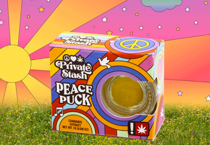 Peace Puck | FROST PURPLE STRAWBERRIES Cured Resin | 1g