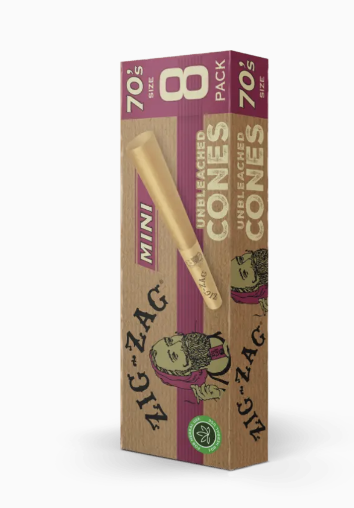 Zig Zag | Unbleached Mini Cones 70mm 8pk