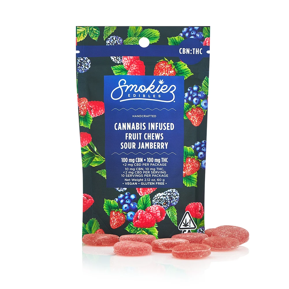 Smokiez 1:1 THC/CBN 10pk - Sour Jamberry 200mg