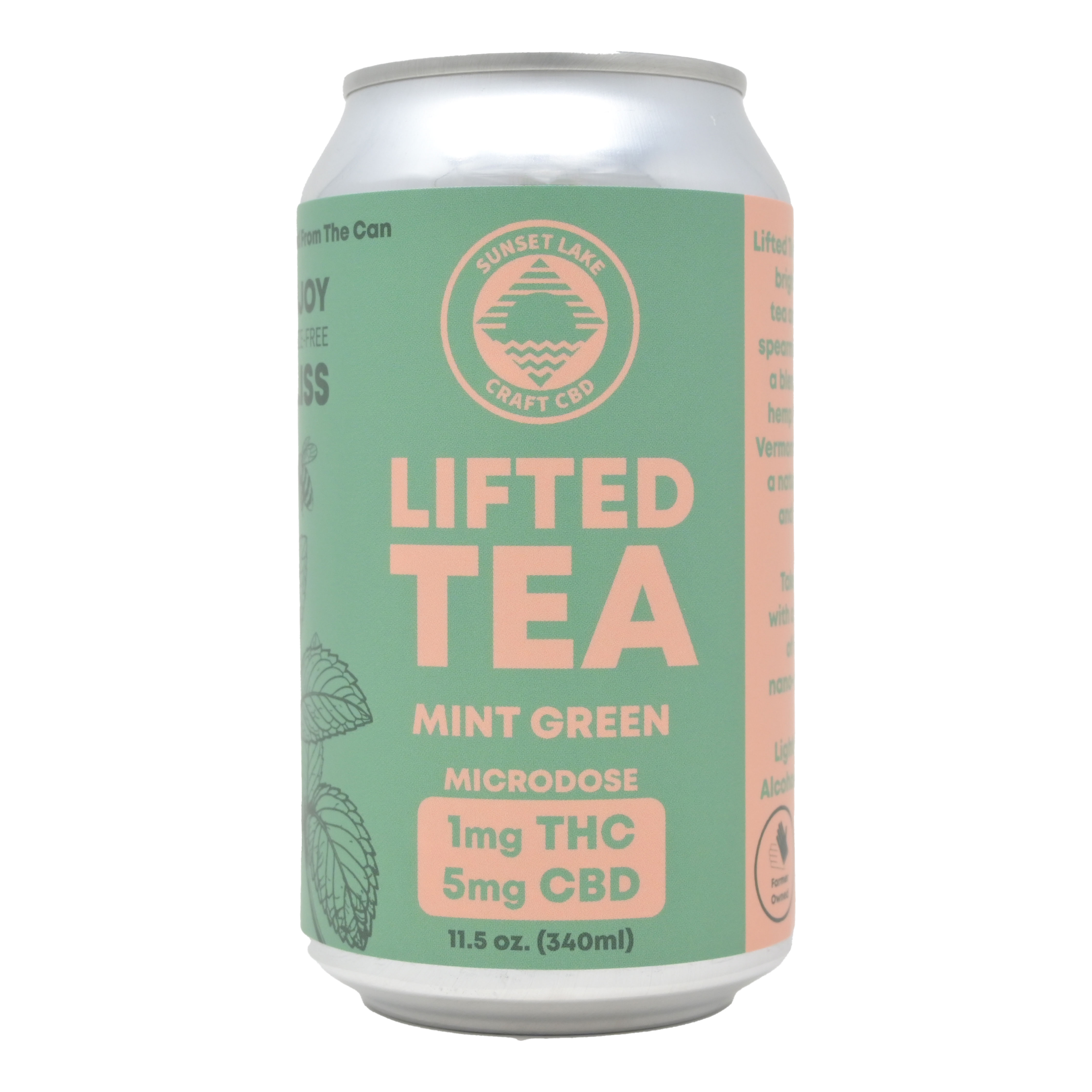 SL CBD | Lifted Tea Mint Green Tea Microdose | 5mg CBD & 1mg THC