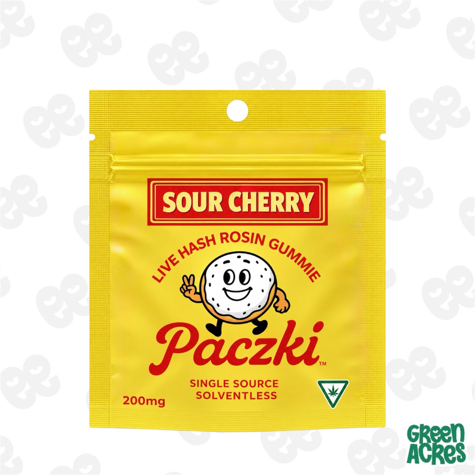 Paczki: Sour Cherry 200MG Live Rosin Gummy