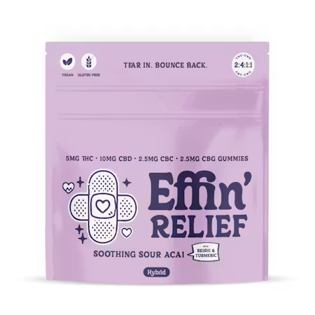 4:2:1:1: Relief - Soothing Sour Acai - THC:CBD:CBC:CBG - Gummies - 100mg (10pk)