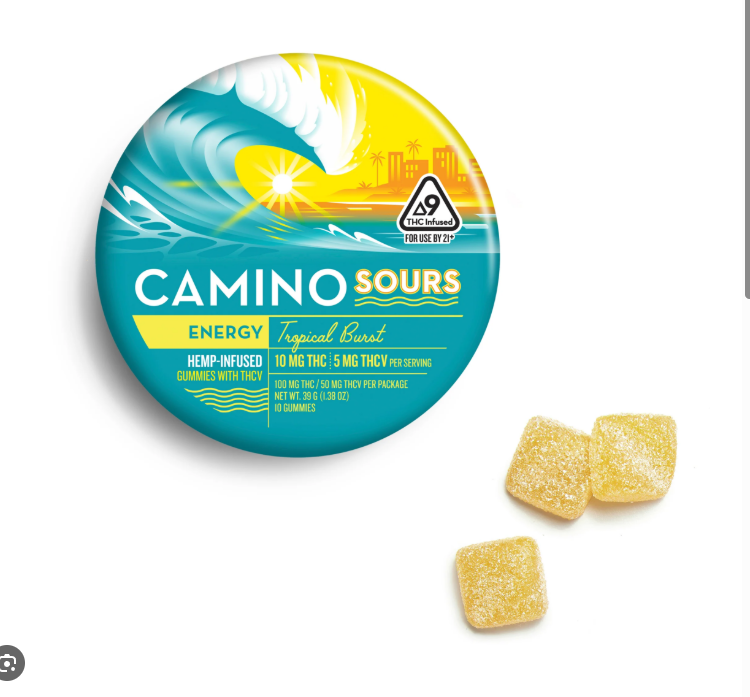 Camino - Sour Gummies - Tropical Burst (H) (100mg THC/50mg THCV)