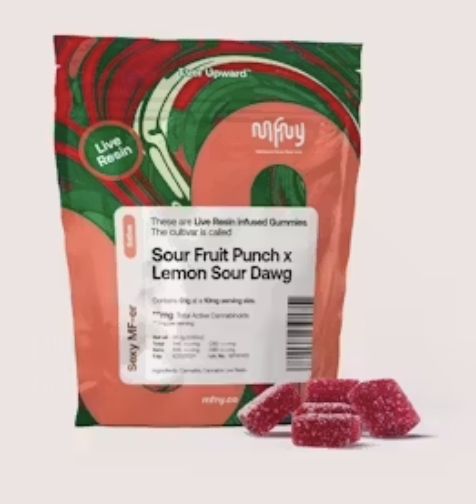 Sour Fruit Punch x Lemon Sour Dawg  | Live Resin Gummies | 10pk | 100mg