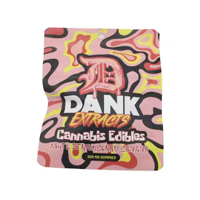 Dank Extracts - White Strawberry Banana - 200mg Gummies (4x50mg)