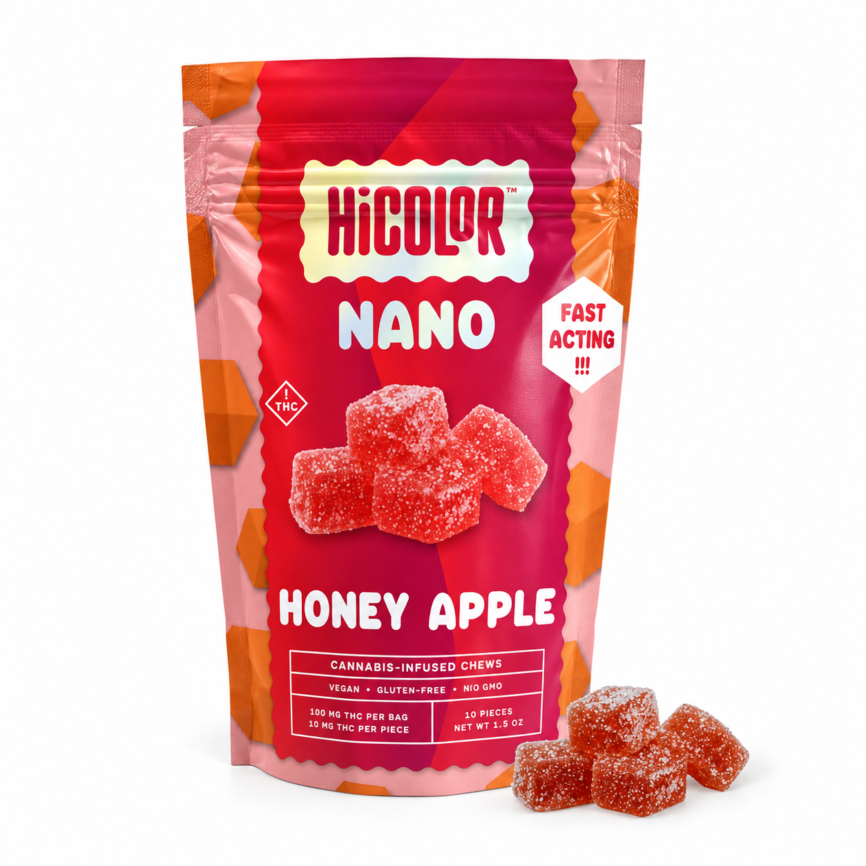 HiColor | Honey Apple | Nano Gummies | 100mg | 10ct