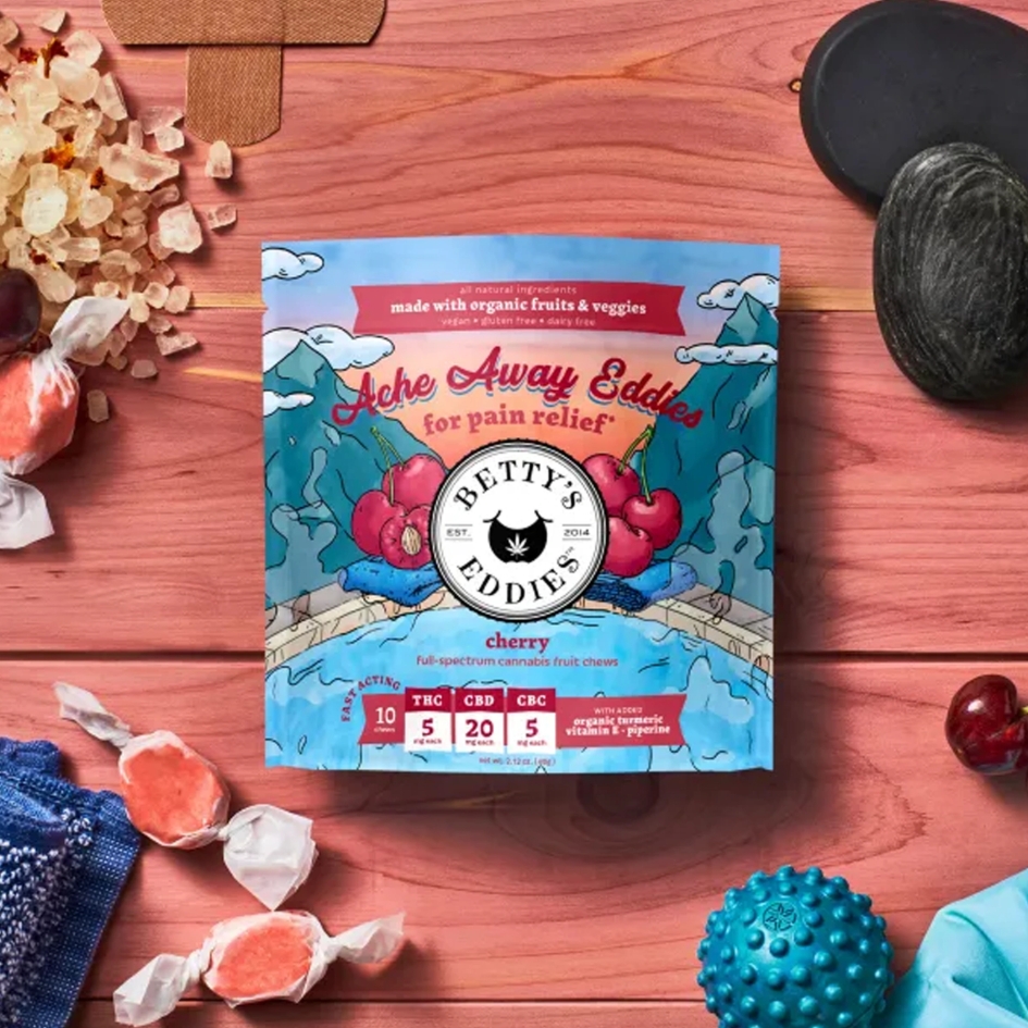 BETTY'S EDDIES Fruit Chew 100mg: Cherry 1:4:5 THC:CBD:CBC 10pc