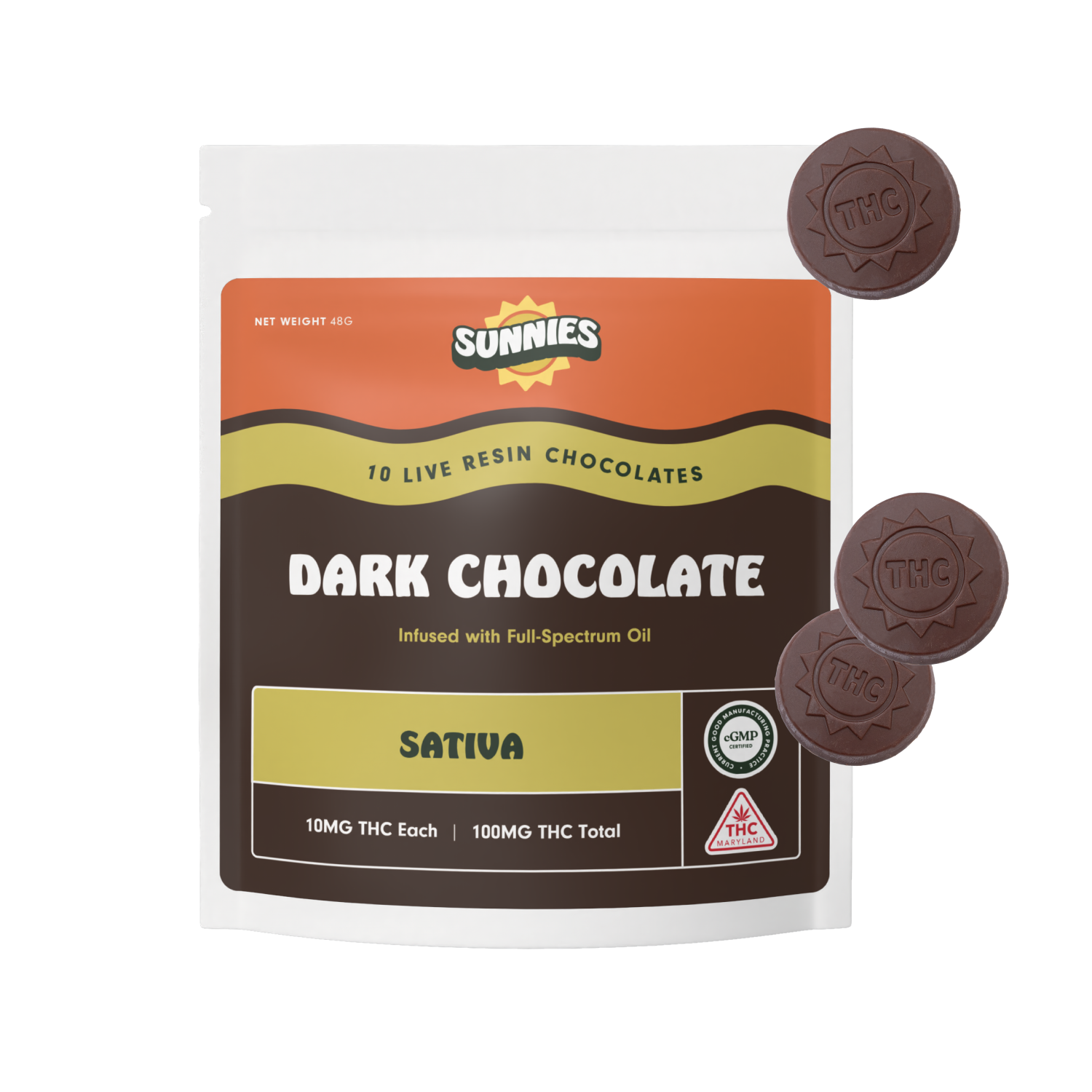 Dark Chocolate - Sativa 10mg