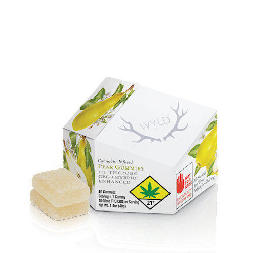 Wyld: Pear (S) 1:1 THC:CBG 10pk/200mg