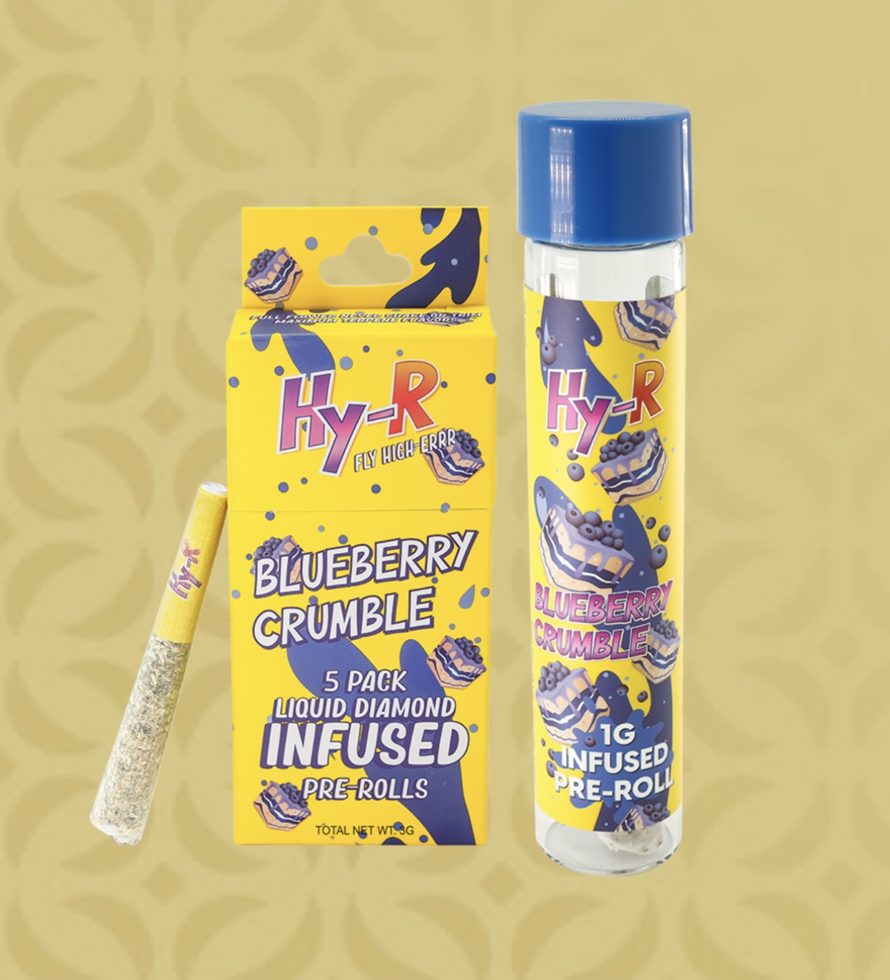 HY-R: Blueberry Crumble 1G Infused Preroll