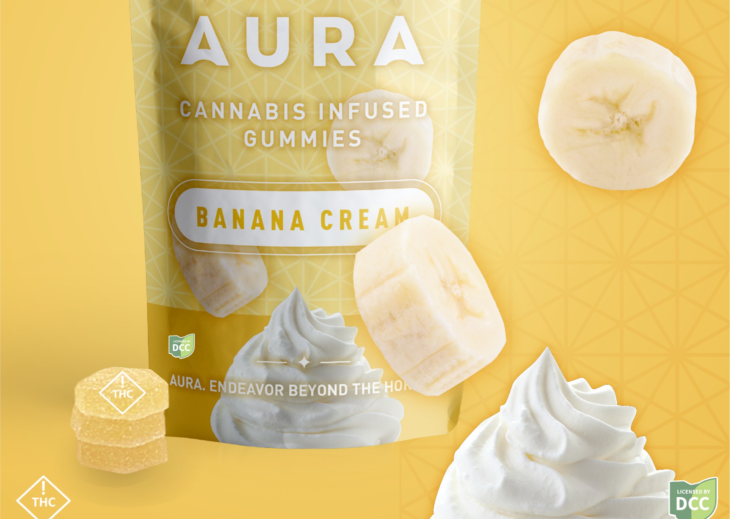 Banana Cream + CBC Gummies 12pk | 110mg | Sativa