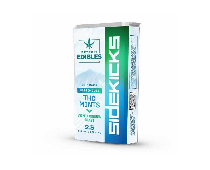 Detroit Edible Sidekick Wintergreen Blast THC Mints 125MG