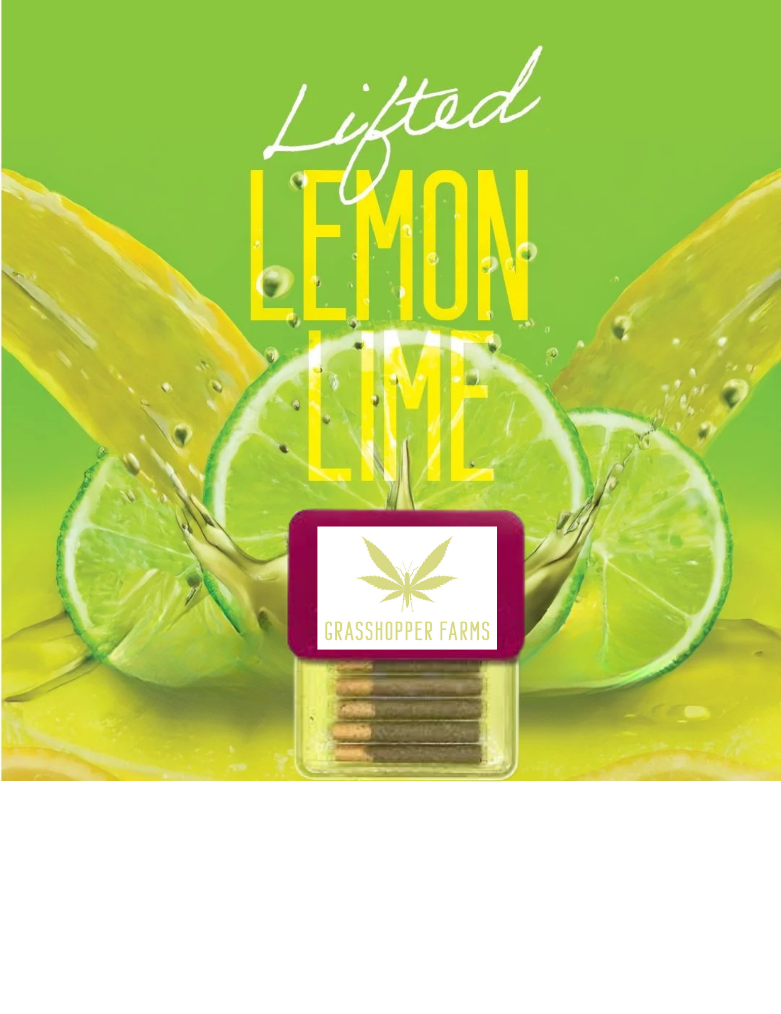 Lifted Lemon Lime | Infused Pre-rolls Tin | 1g x 5 | Sativa