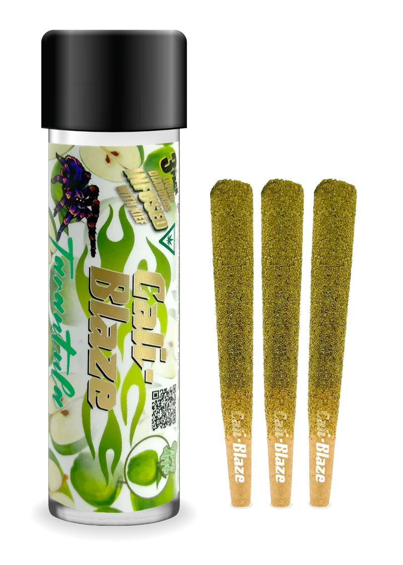 Cali Blaze - 3PK Infused Tarantula Prerolls - Green Apple