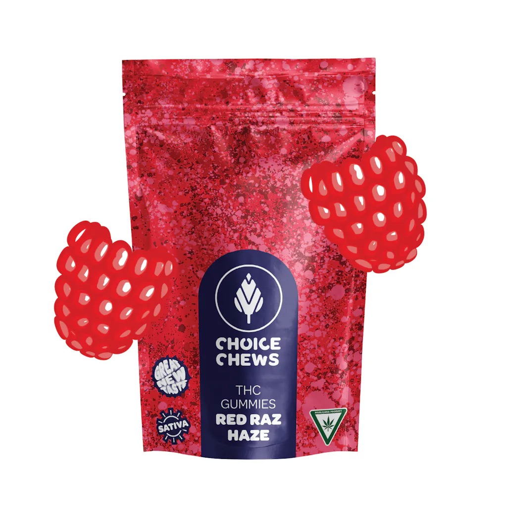 Gummies - Red Raz Haze - 100mg (Sativa)