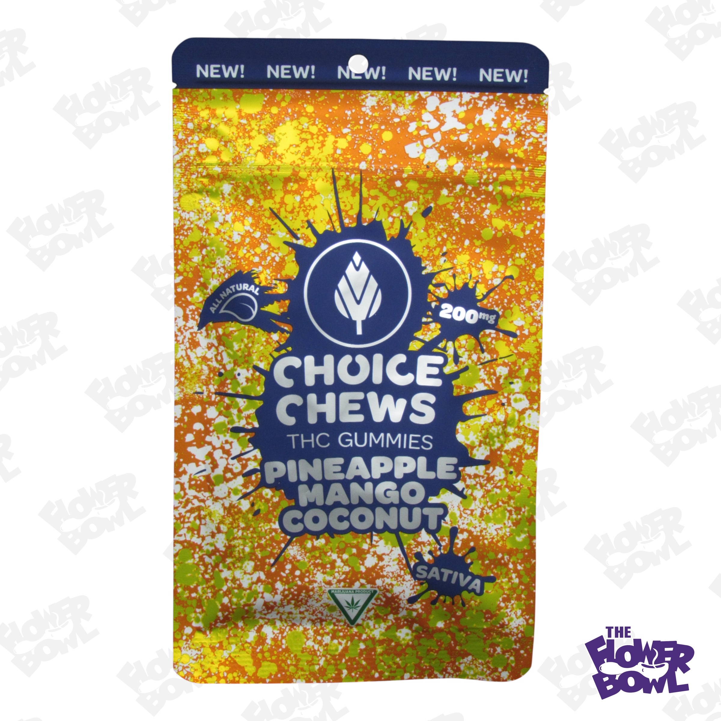 Choice: Pineapple Mango Coconut (S) Gummies 200mg