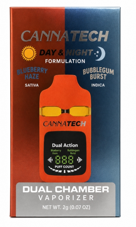Cannatech 2g Dual Chamber Blueberry Haze X Bubblegum Burst Vape