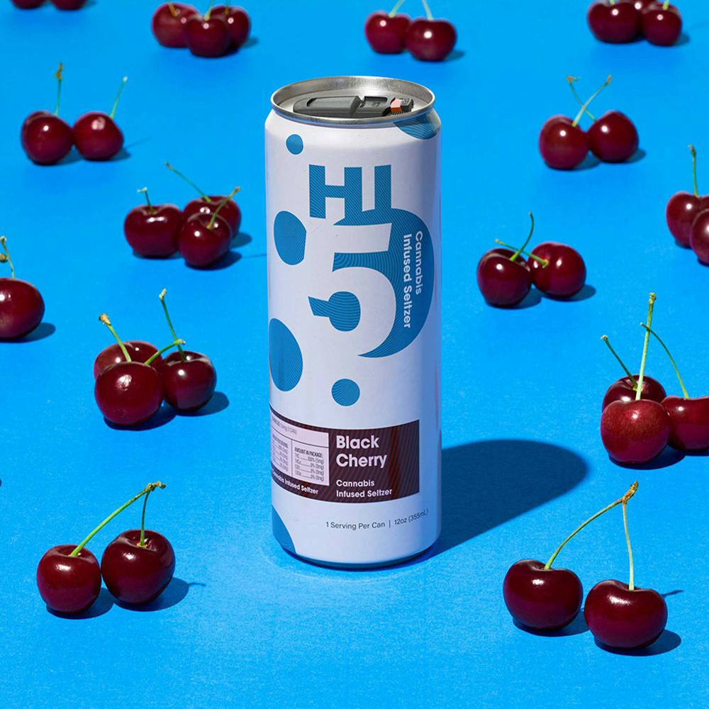 Black Cherry Seltzer 12oz ~100mg 4pk (~400mg)
