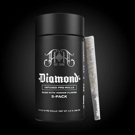 HEAVY HITTERS - ORANGE JUICE - 0.5G - DIAMOND INFUSED PREROLL - 5PK - SATIVA