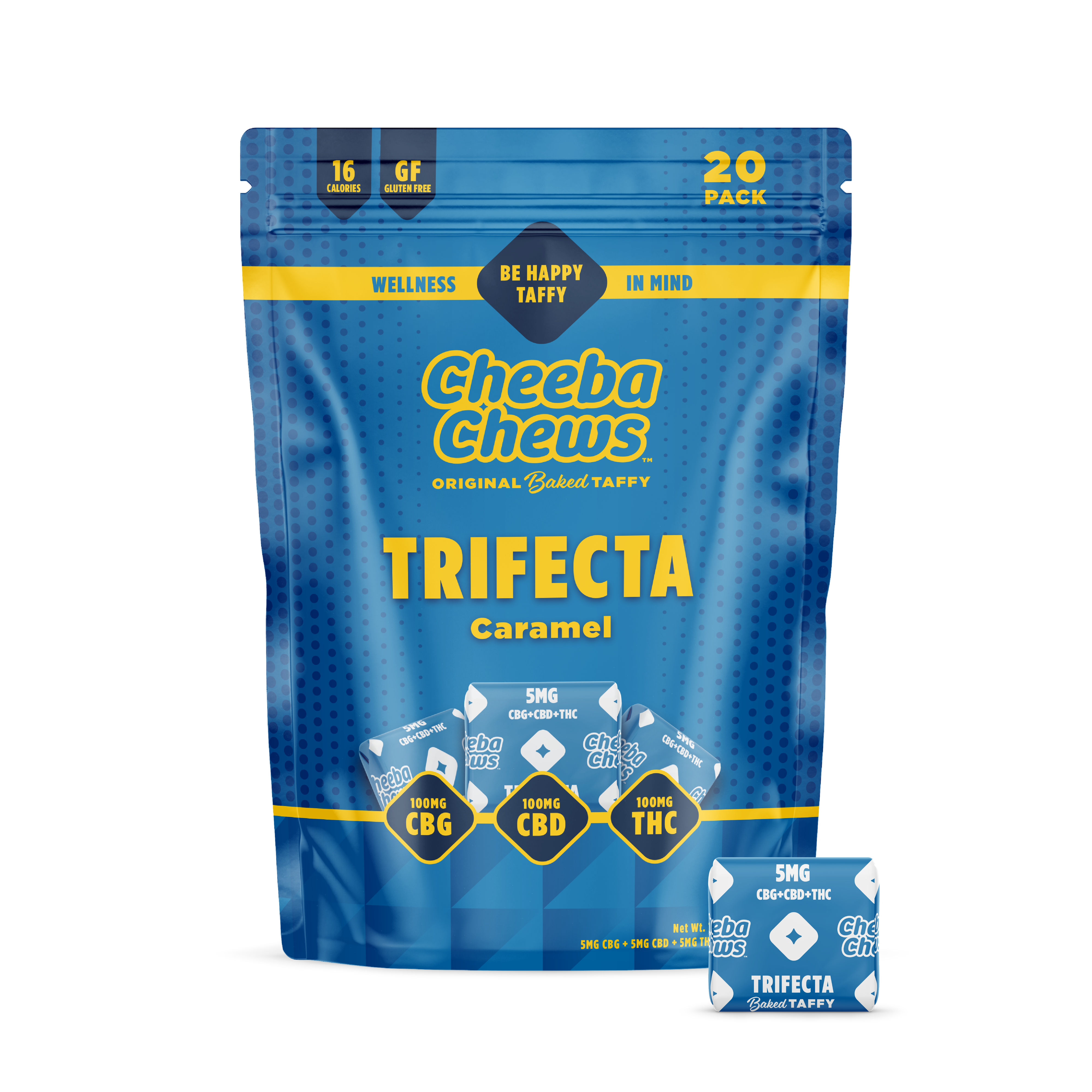 1:1:1 THC:CBD:CBG Trifecta Caramel Taffy