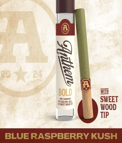 Blue Raspberry 1g Wood Tip Preroll - IND