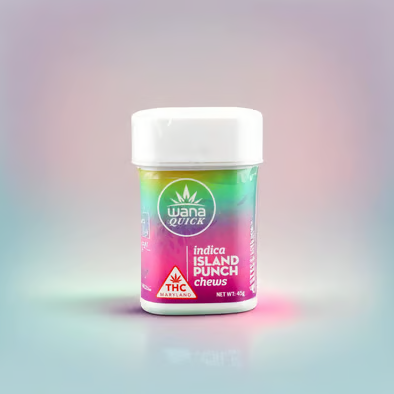 Ⓥ WANA Quick Chews 100mg: Island Punch Indica 10pk