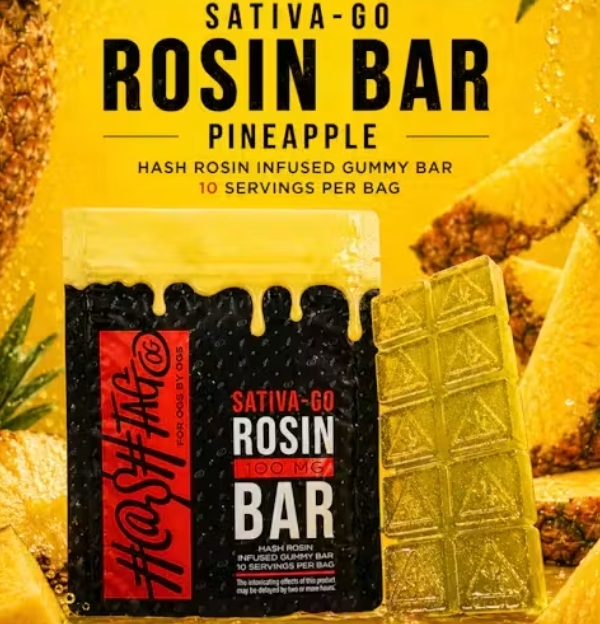 HashtagOG GO - Pineapple - Hash Rosin Gummy Bar