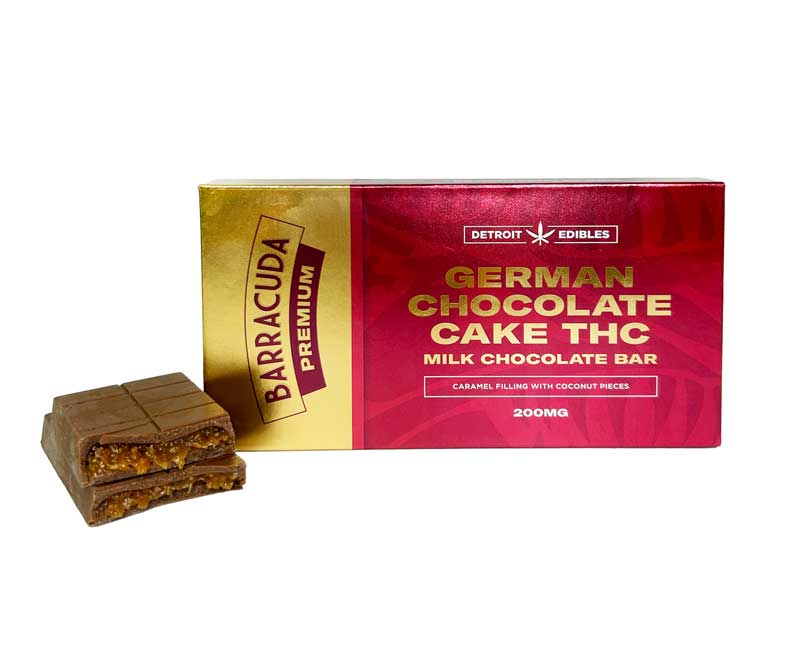 PREMIUM BARRACUDA BAR | 200MG | GERMAN CHOCOLATE CAKE MILK CHOCOLATE